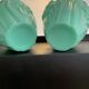 Paire de vases art deco en opaline vert celadon