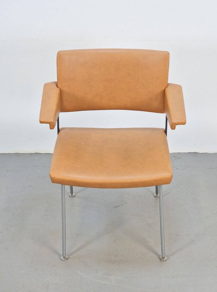 Vintage Model 1268 Chair with Tubular Frame by André Cordemeyer / Dick Cordemeijer for Gispen, 1970s
