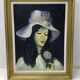 S.foulon - Oil on canvas framed, Woman in hat