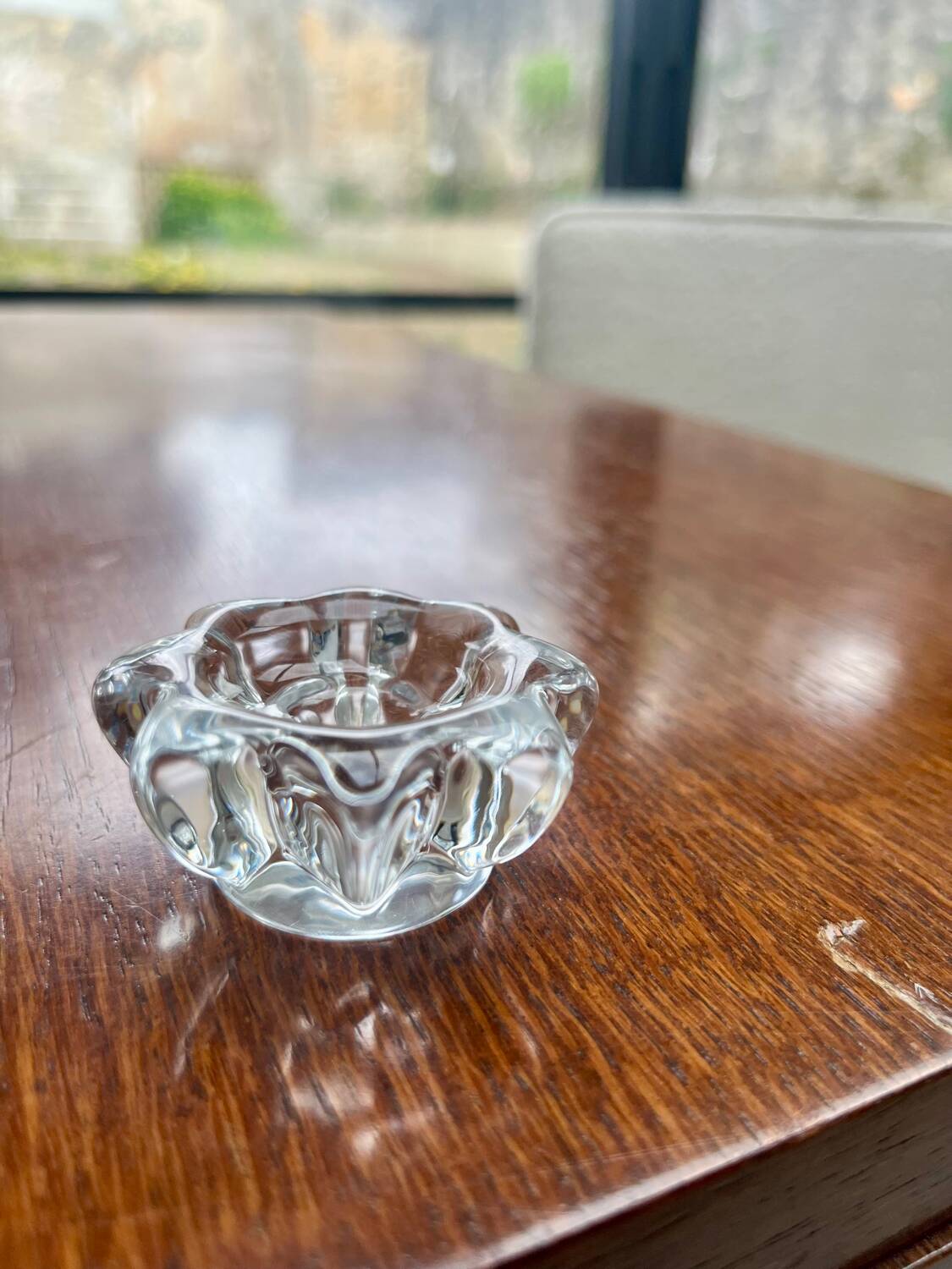 4 glass candle holders