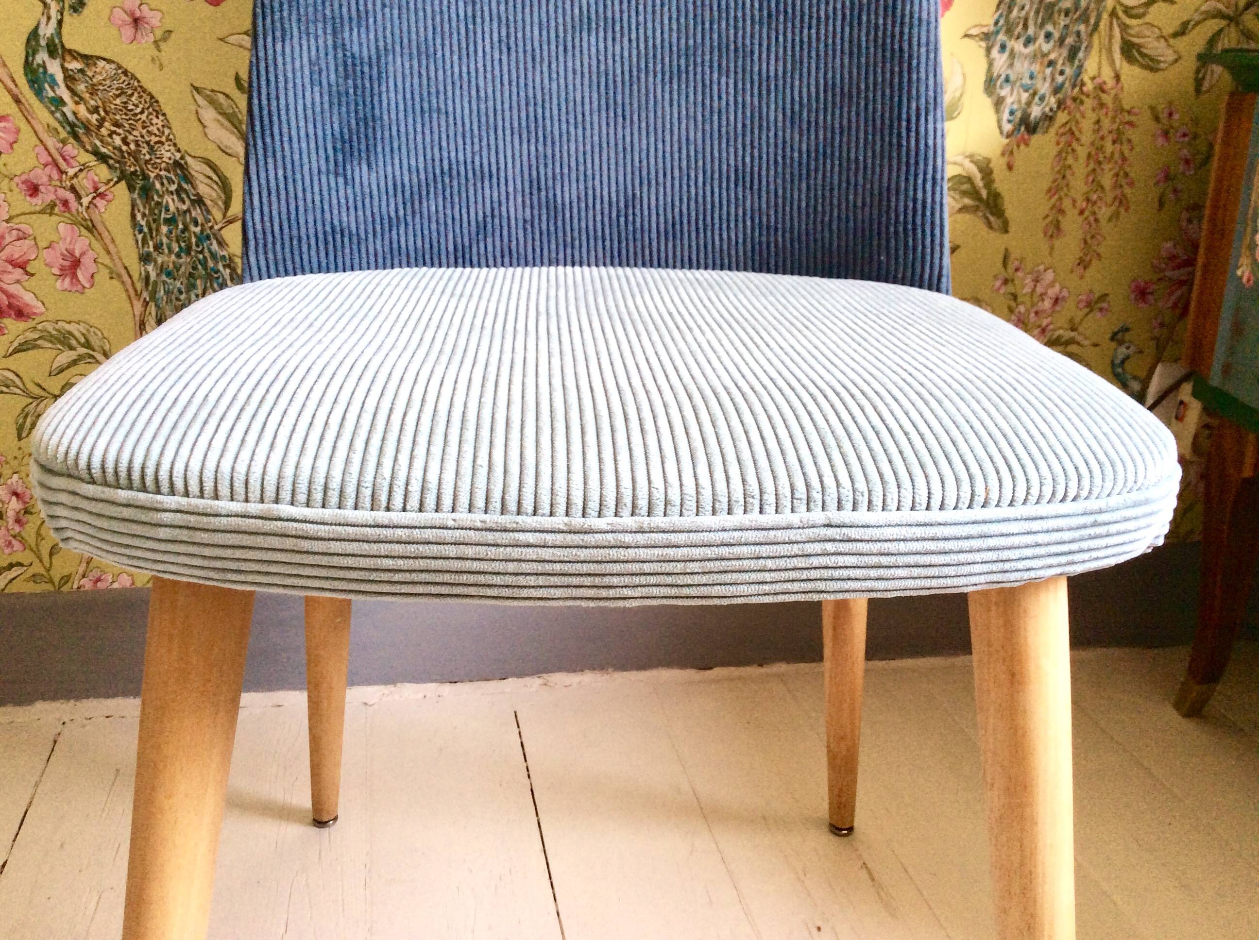 Trio of Scandinavian velvet chairs