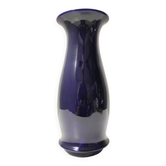 Blue Lacquered Ceramic Vase by Lavenia Ascribable to Guido Andlovitz, Italy