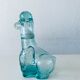 Carafe vintage en verre forme chien caniche