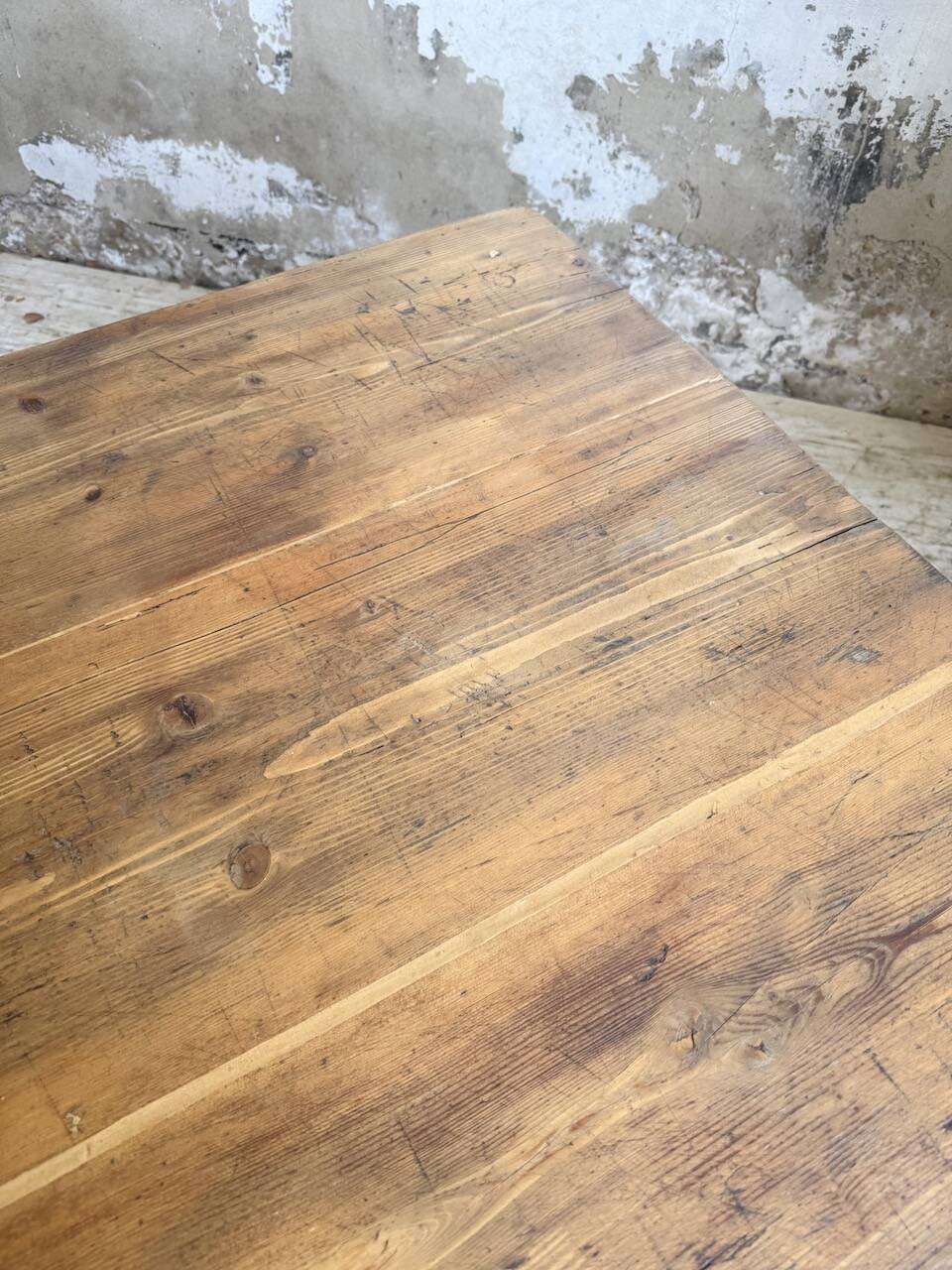 50s pine and oak farmhouse table 2.5m