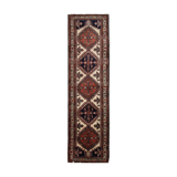 Vintage handmade persian runner rug long traditional tribal wool carpet 66x280cm