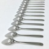 12 mocha spoons in silver metal