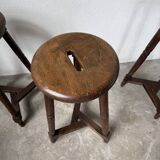 Oak bistro stools 1950