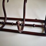 Vintage wooden wall coat rack