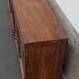 Wooden glass sideboard