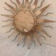 Wall mirror Sun in gilded wrought iron Spain 1950 Hollywood Regency Brutalist