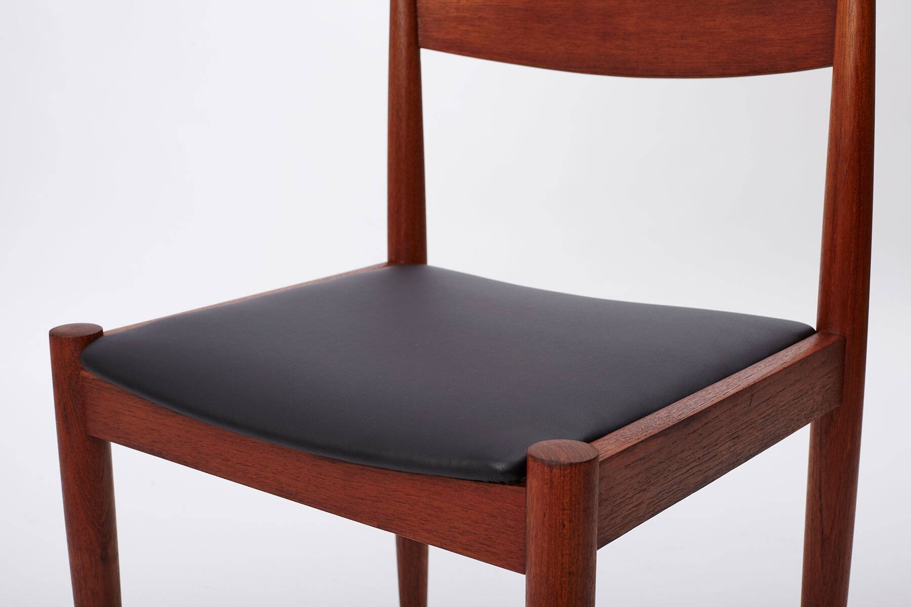 Set of 8 Mid-Century Teak Dining Chairs, Denmark 1960's