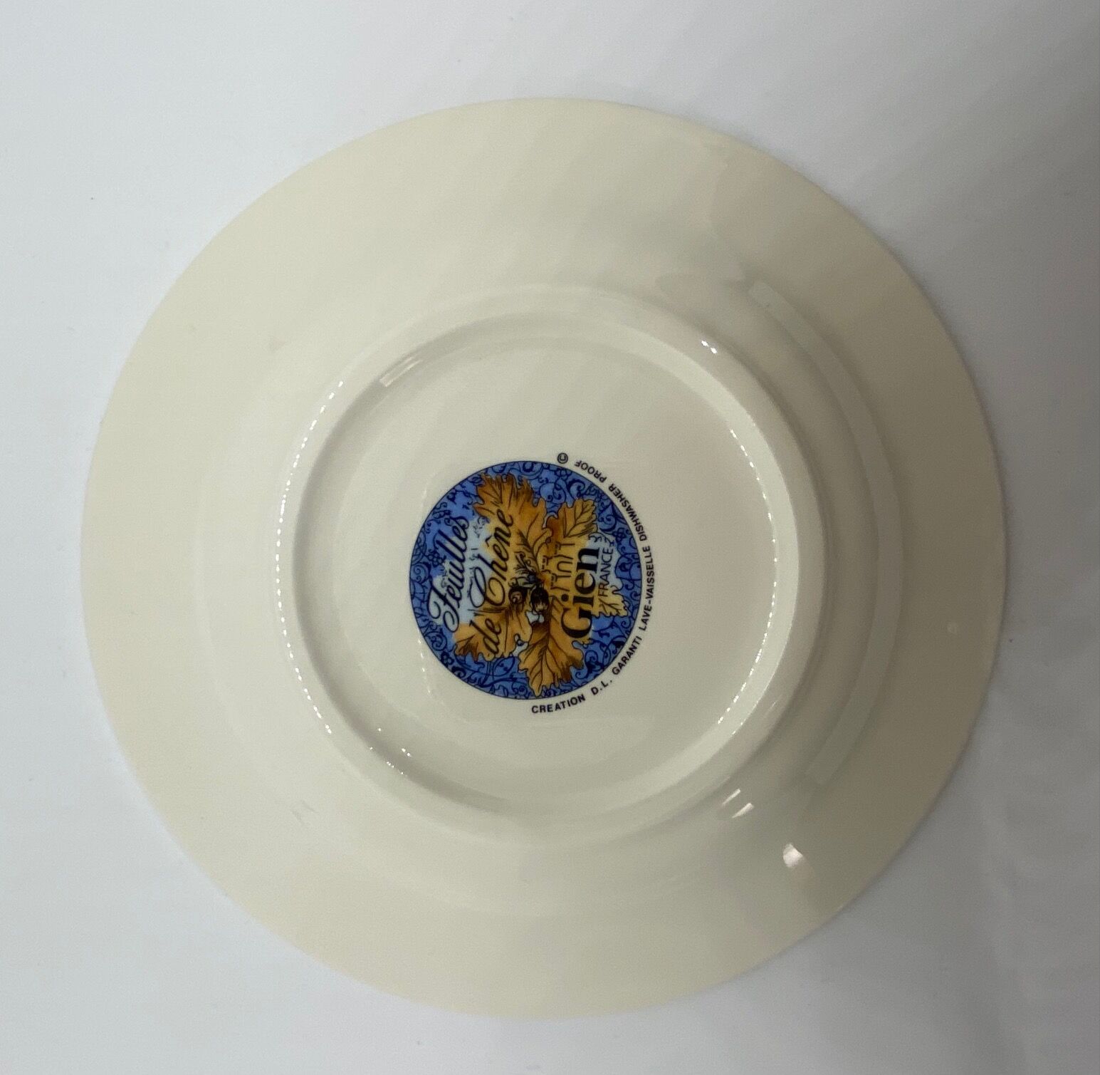 6 sofa plates, Oak leaves, Gien