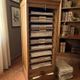 Art Deco curtain cabinet from the 1930s in oak with interior drawers, 120cm H.