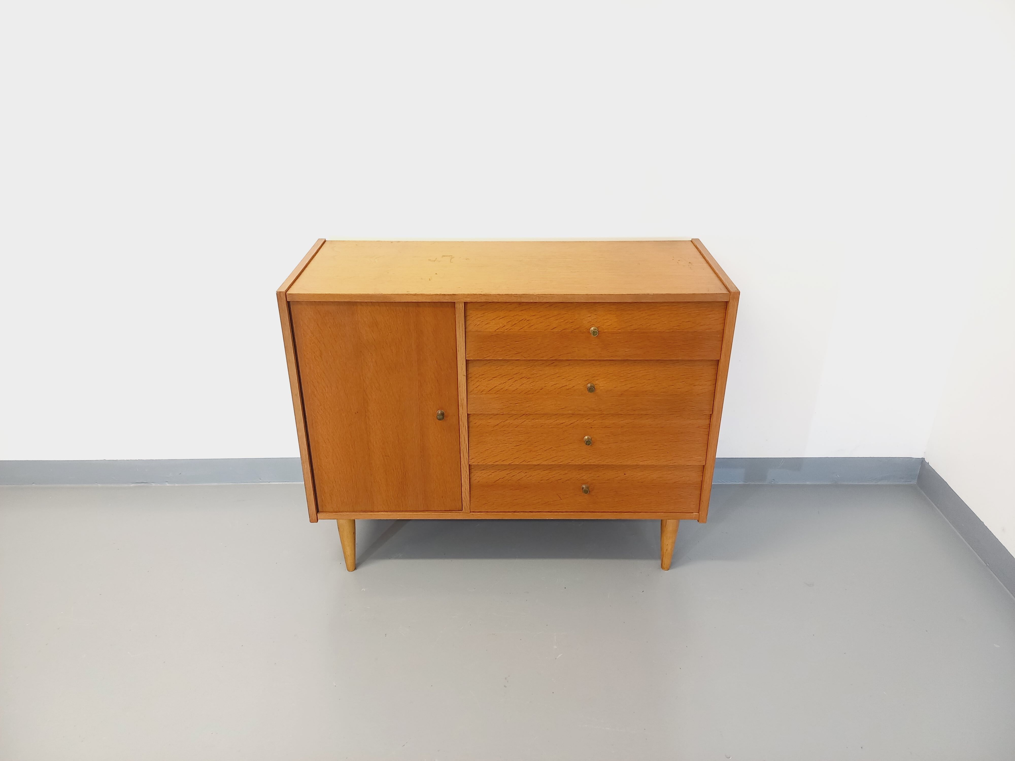 Vintage wooden storage cabinet from the 50s 60s