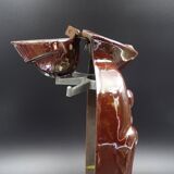 Full chimney servant of his accessories - The enamelled cast iron knight