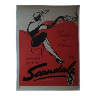 A paper advertisement for women's stockings marks scandal issue period review