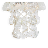 Murano glass suspension light in chrome designed by Carlo Nason for Kalmar, Catena, Austria.