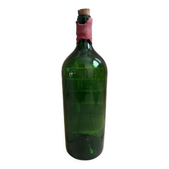 Large antique green glass bottle – Balthazar style – 50 cm