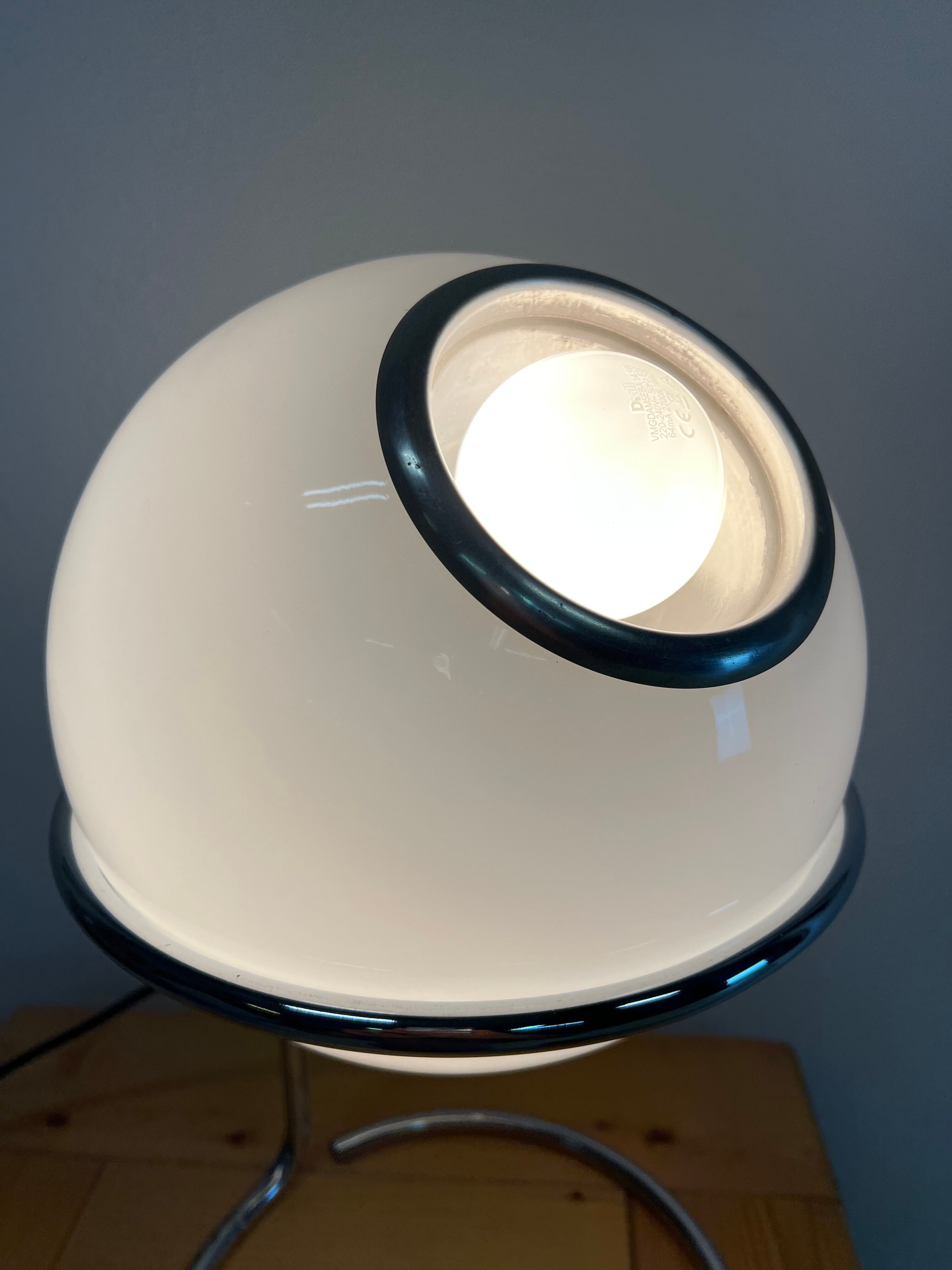 Giotto Stoppino lamp in glass and metal