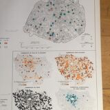 Map plan Paris 1965