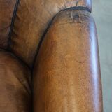 Vintage Sheepskin Leather Club Chair