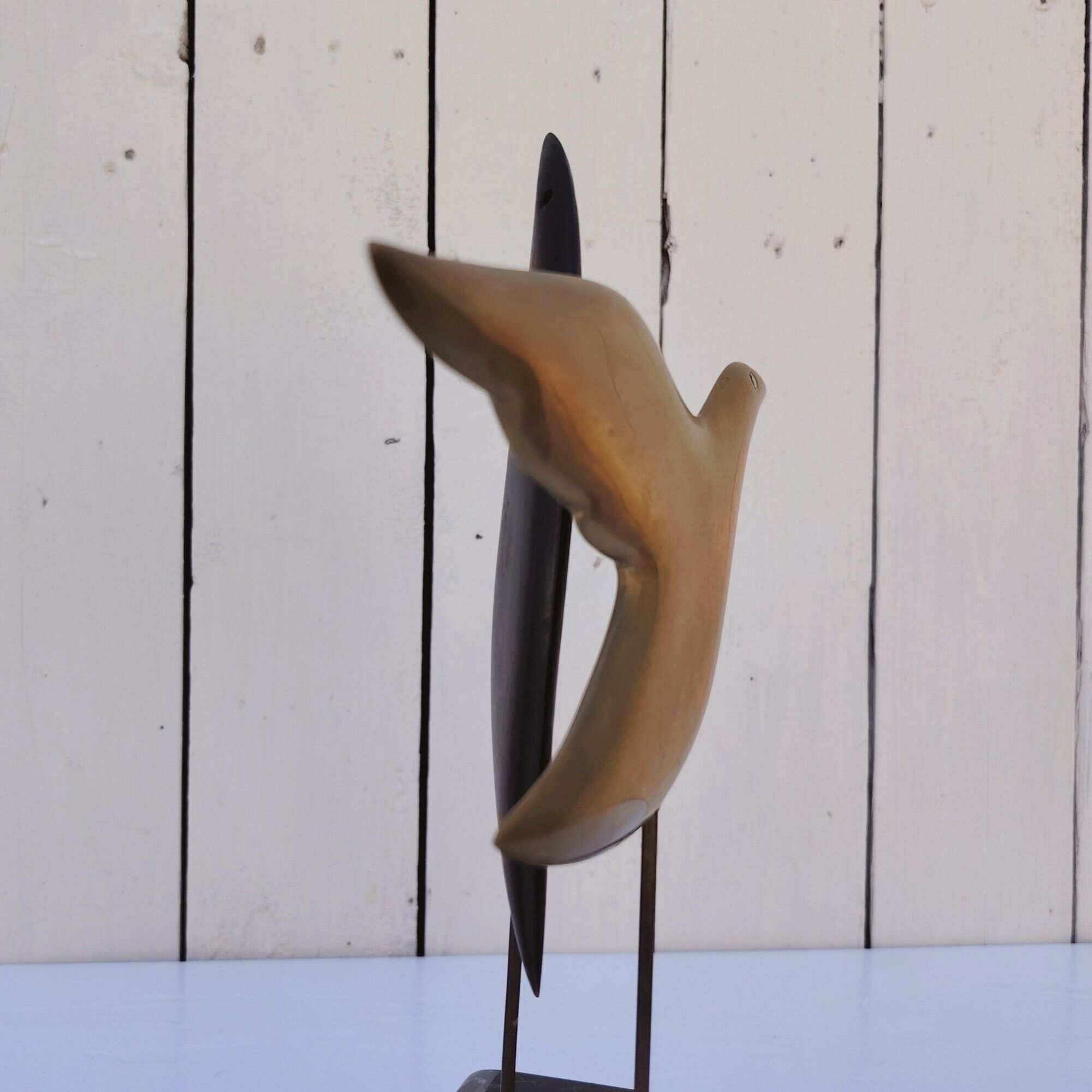 Bronze bird sculpture, signed and numbered, vintage.