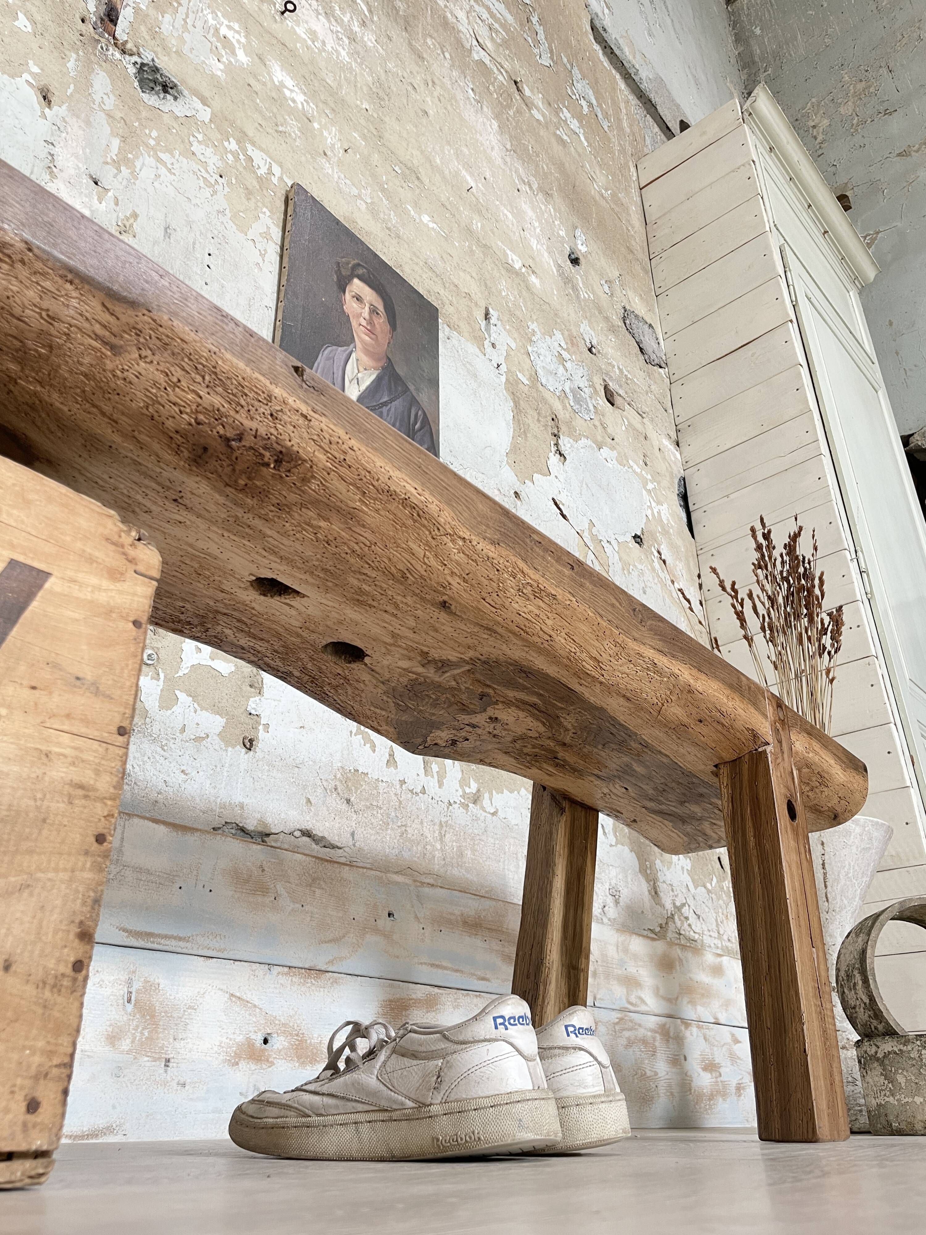 Primitive solid wood coffee table