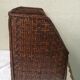 Put documents in two-tone braided bamboo 3 compartments vintage 1970
