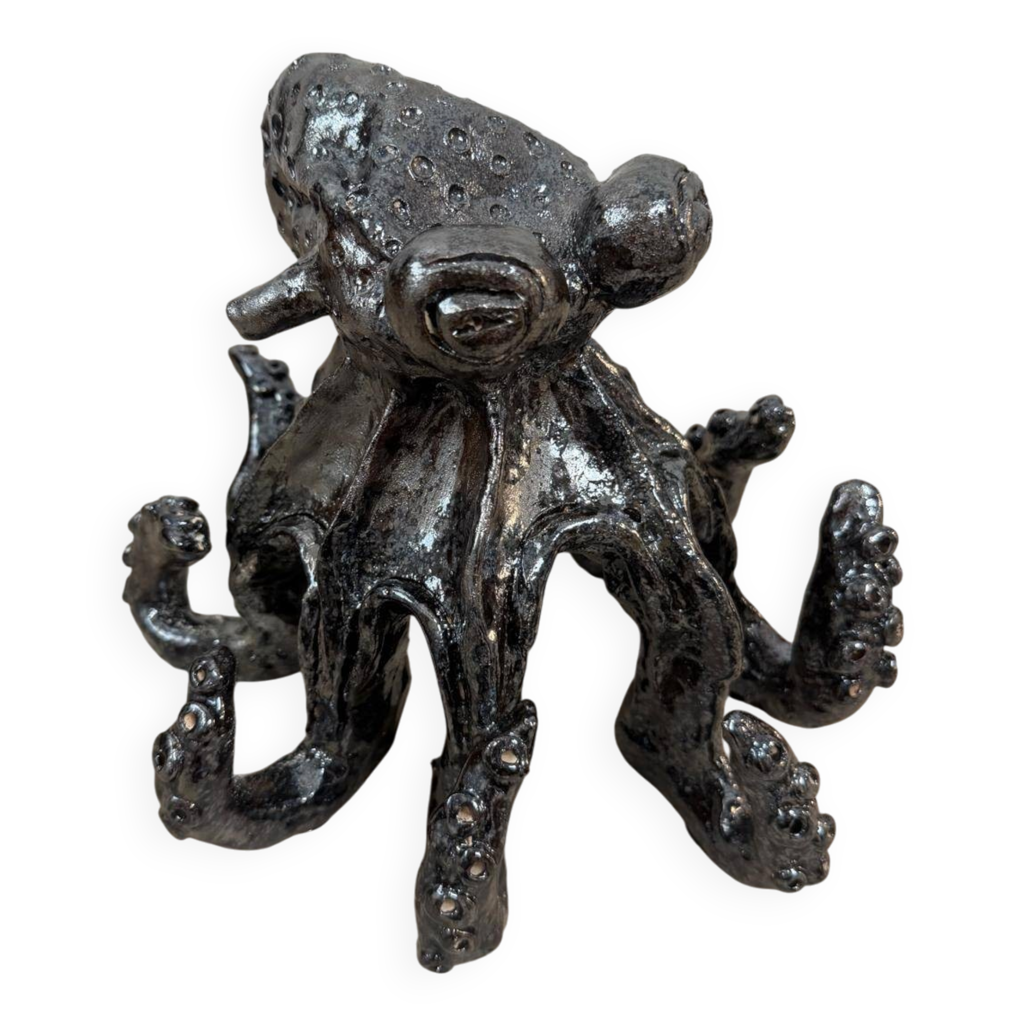 Octopus "Léonie" in glazed terracotta