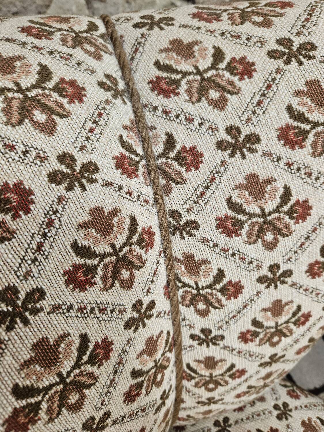 Pair of 1960 flowered armchairs