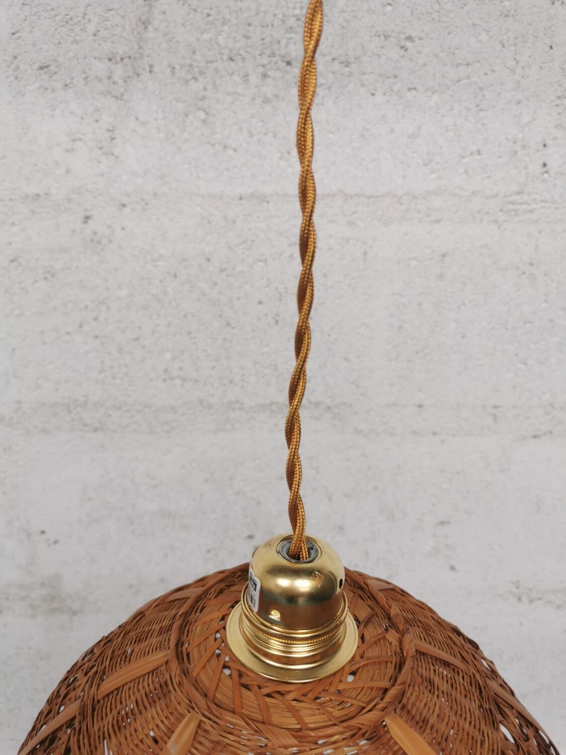Vintage wicker pendant lamp
