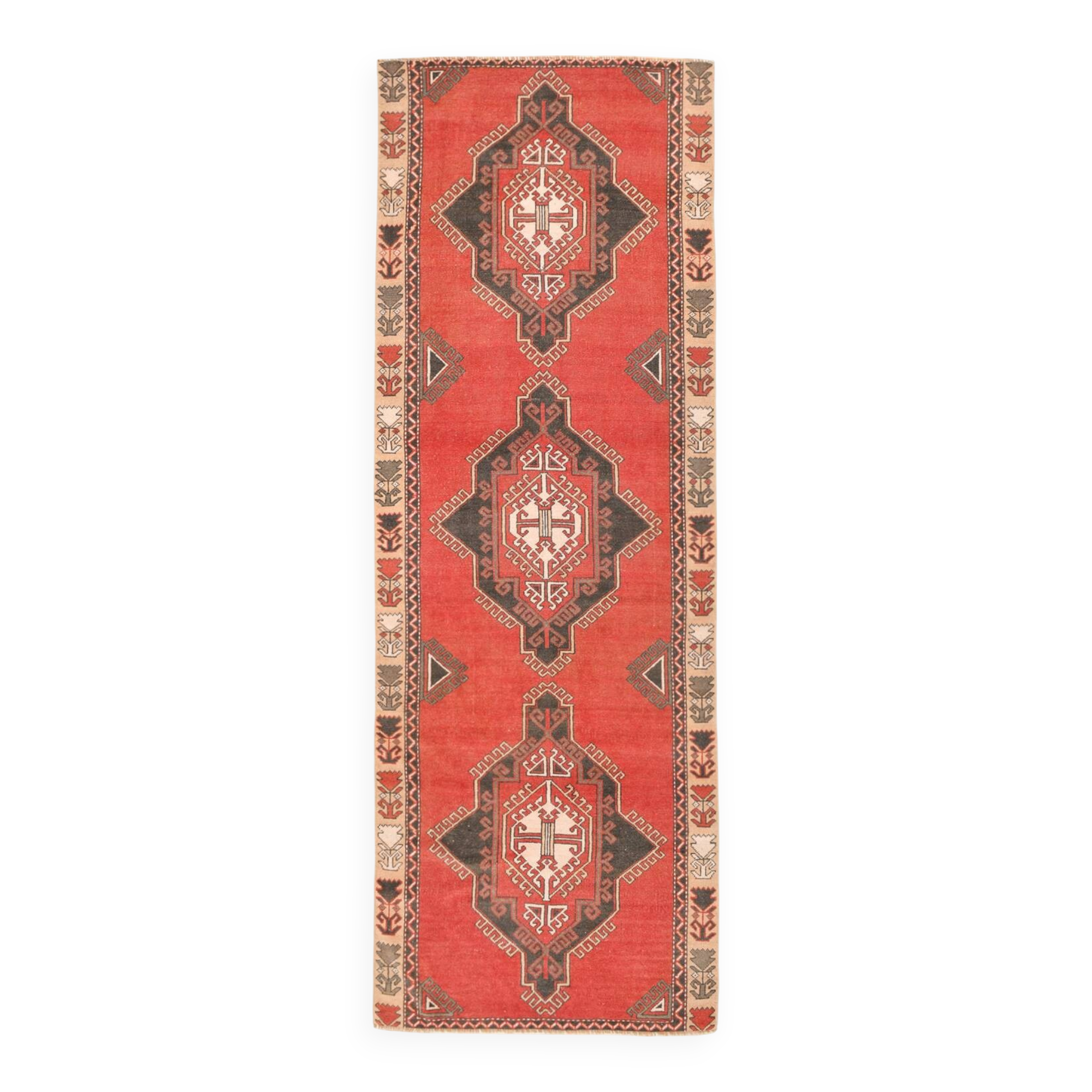 3x10 Turkish Runner Rug, 108x309Cm
