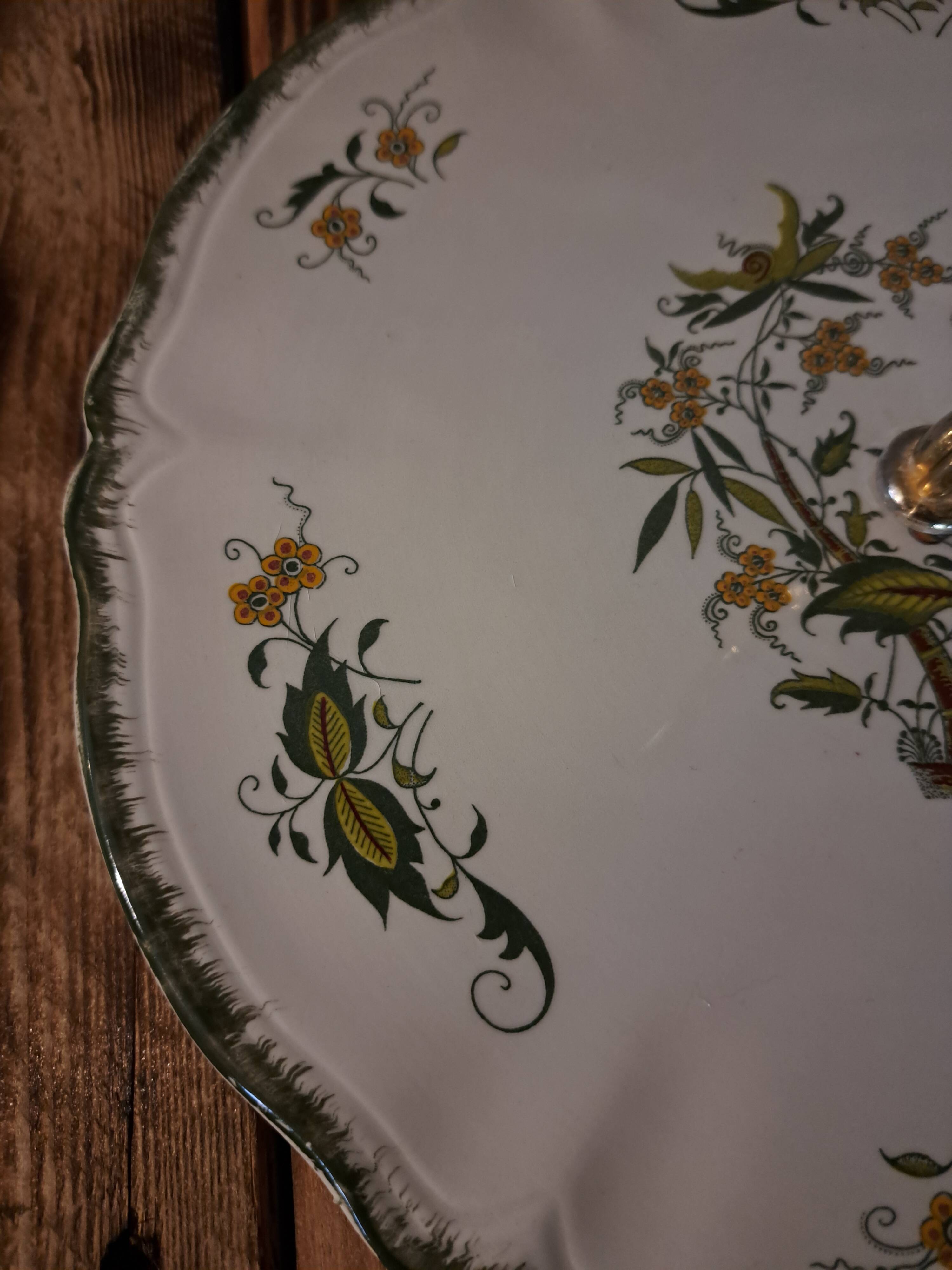 earthenware cheese tray Clarence pattern by Sarreguemines