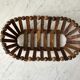 Fruit basket / bread in teak and pearl wood Scandinavian style 60s