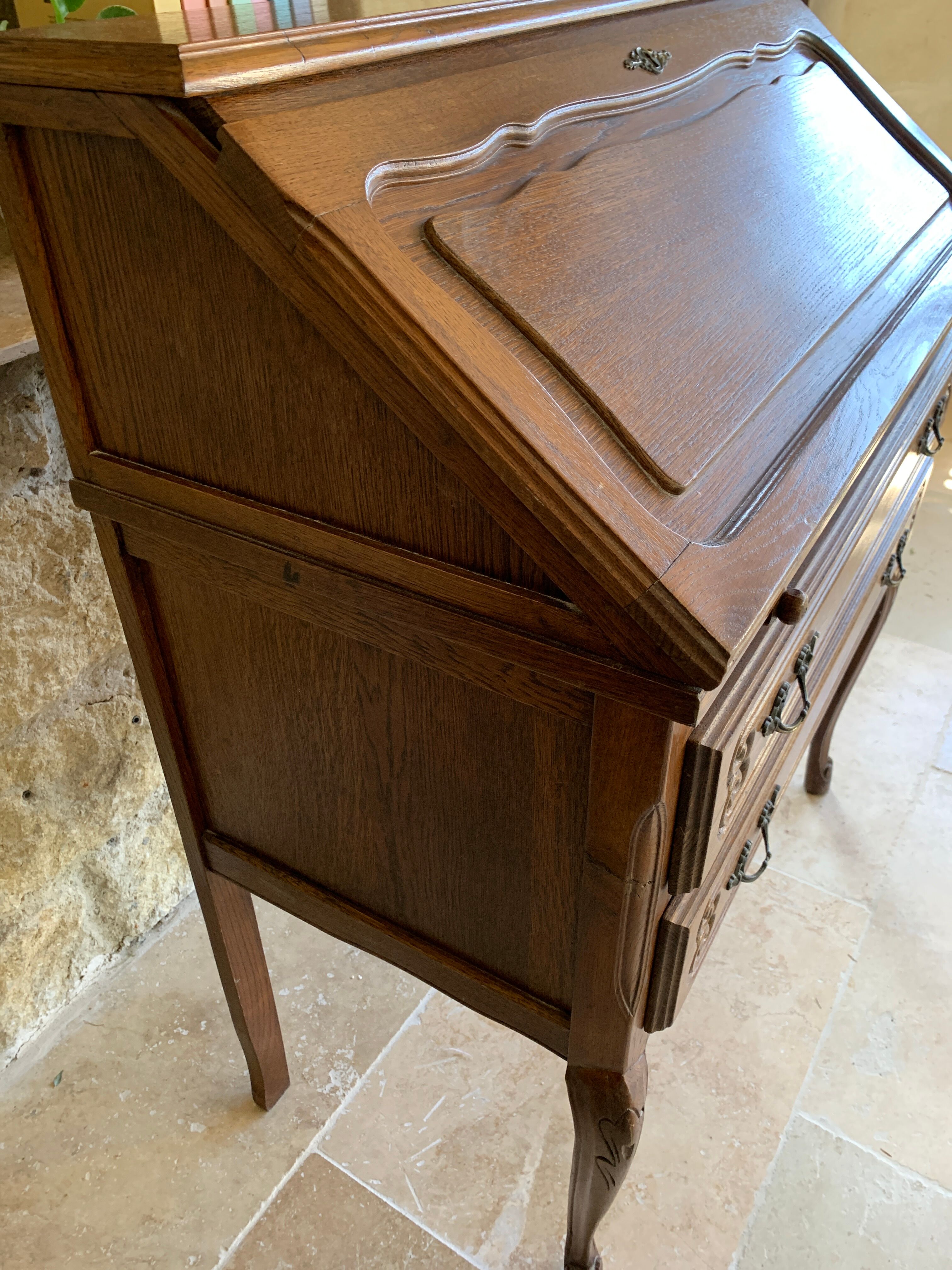 Secretory office writing solid wood carved charming