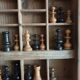Printing locker and wooden chess pieces
