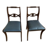 Pair of English Regency chairs