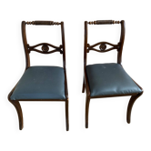 Pair of English Regency chairs