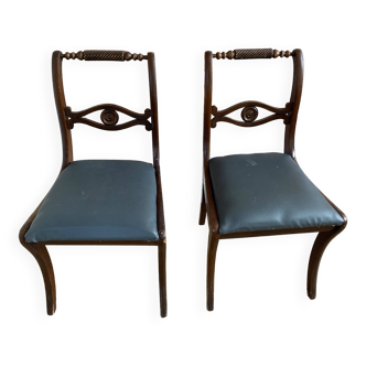 Paire de chaises Regency Anglaise