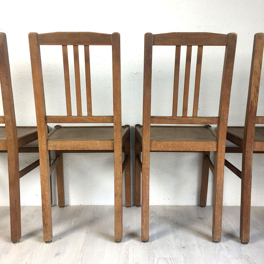 Set of 4 chairs "ELF Indislocables" vintage 50's