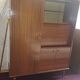 1960s teak veneer secretary with sliding display cabinet.