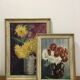 Peinture bouquet de dahlias
