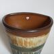 Vase bouquetière cache-pot sandstone enamelled with bouffioulx signed dubois