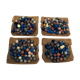 70 clay marbles and burlap bag