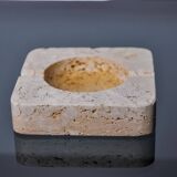 Brutalist ashtray by Fratelli Mannelli, travertine, Italy, 1970
