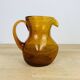 Biot amber/orange bubbled glass pitcher