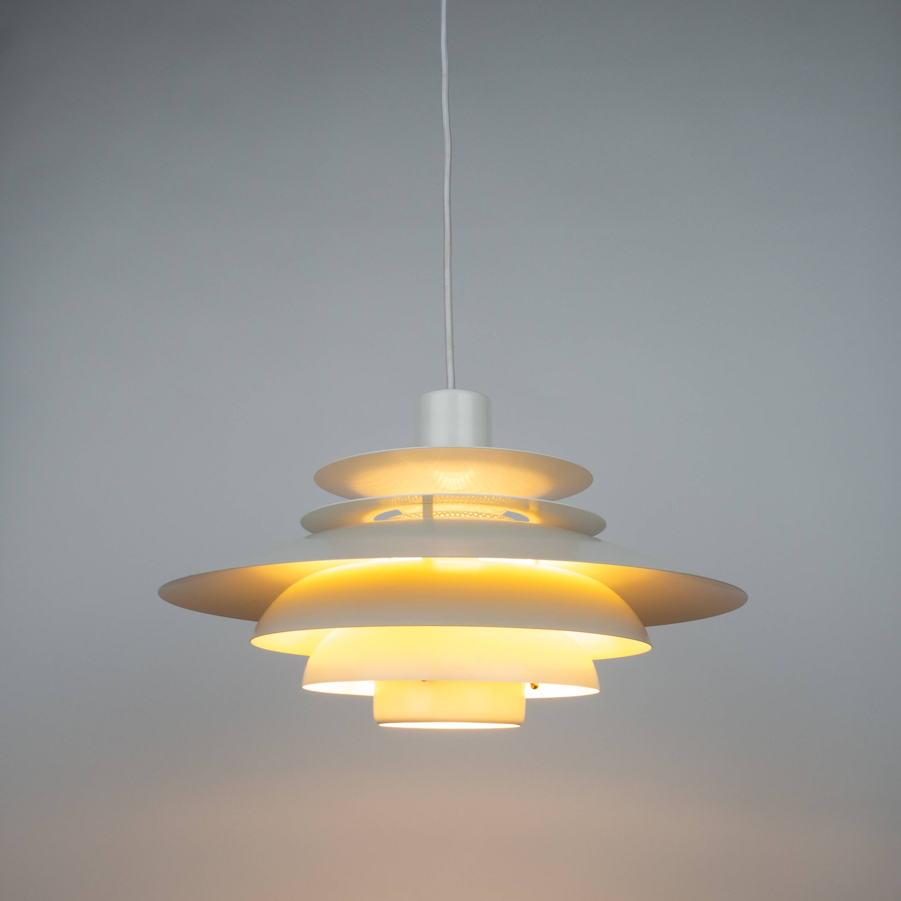 Danish vintage pendant lamp Verona by Kurt Wiborg, Jeka, 1980s