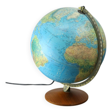 Vintage Danish Illuminated Glass Globe, 90s