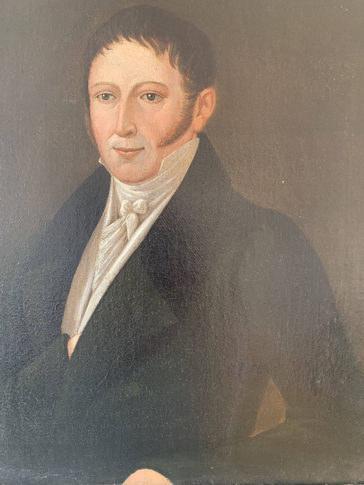 Antique Portrait Painting of a German Gentleman, 19th century