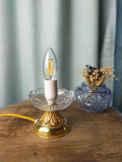 Lampe à poser cristal de Bohême